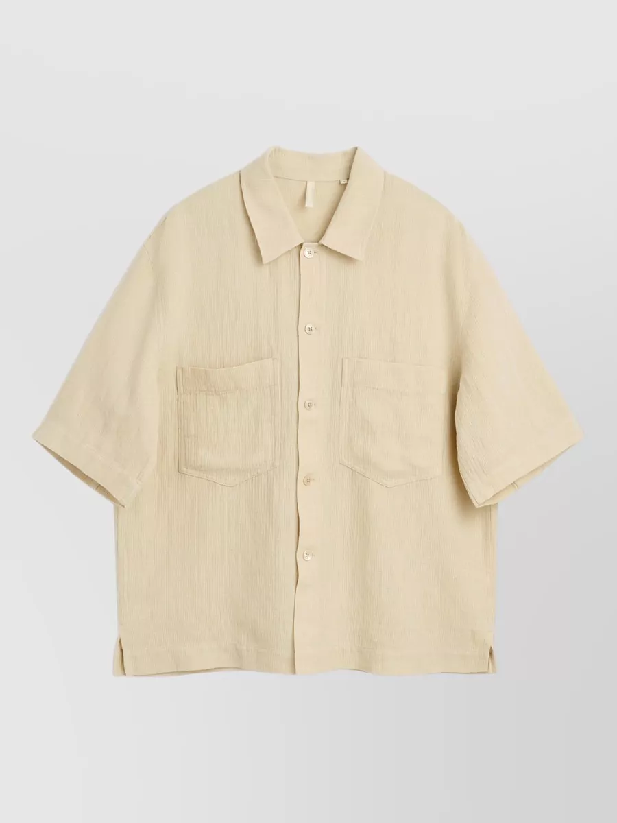 Sunflower linen blend loose-fit short-sleeve shirt