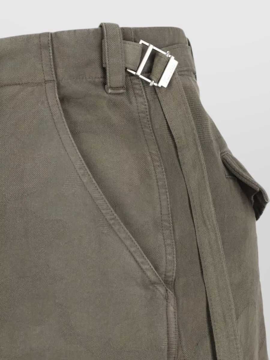 Fendi Cotton Mid-Rise Wide-Leg Cargo Trousers