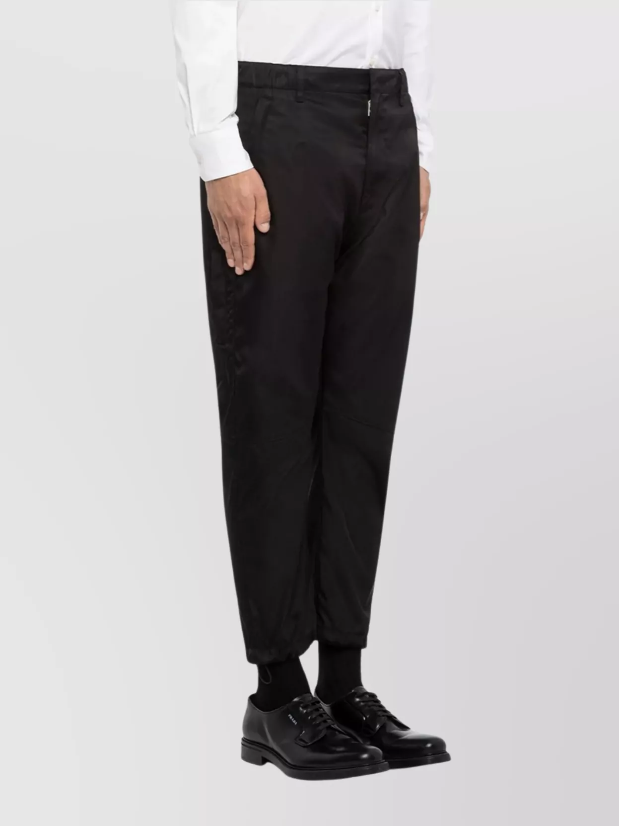 Prada Drawstring Hem Trousers Side Pockets