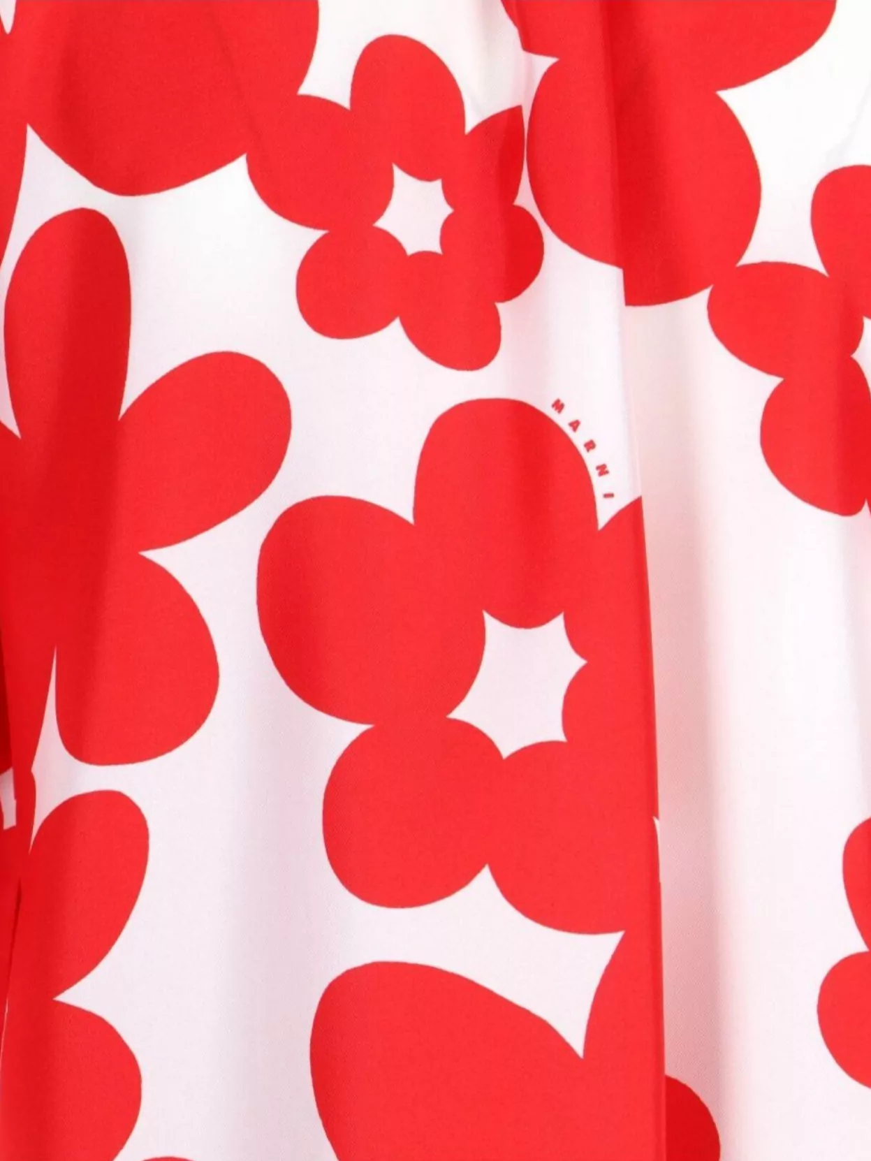 Marni Casual Floral Print Collared Neck Top With Chest Pocket