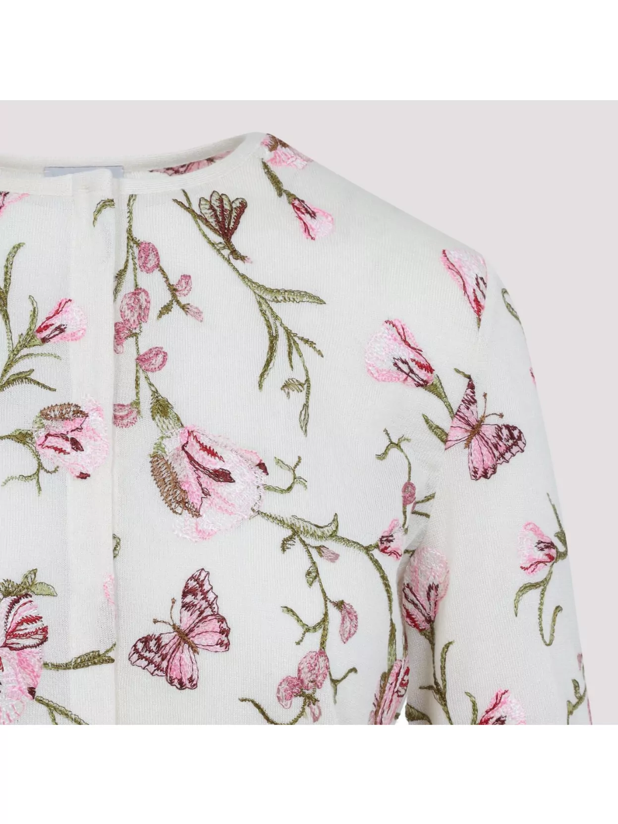 Giambattista Valli Floral-embroidered Cashmere Cardigan