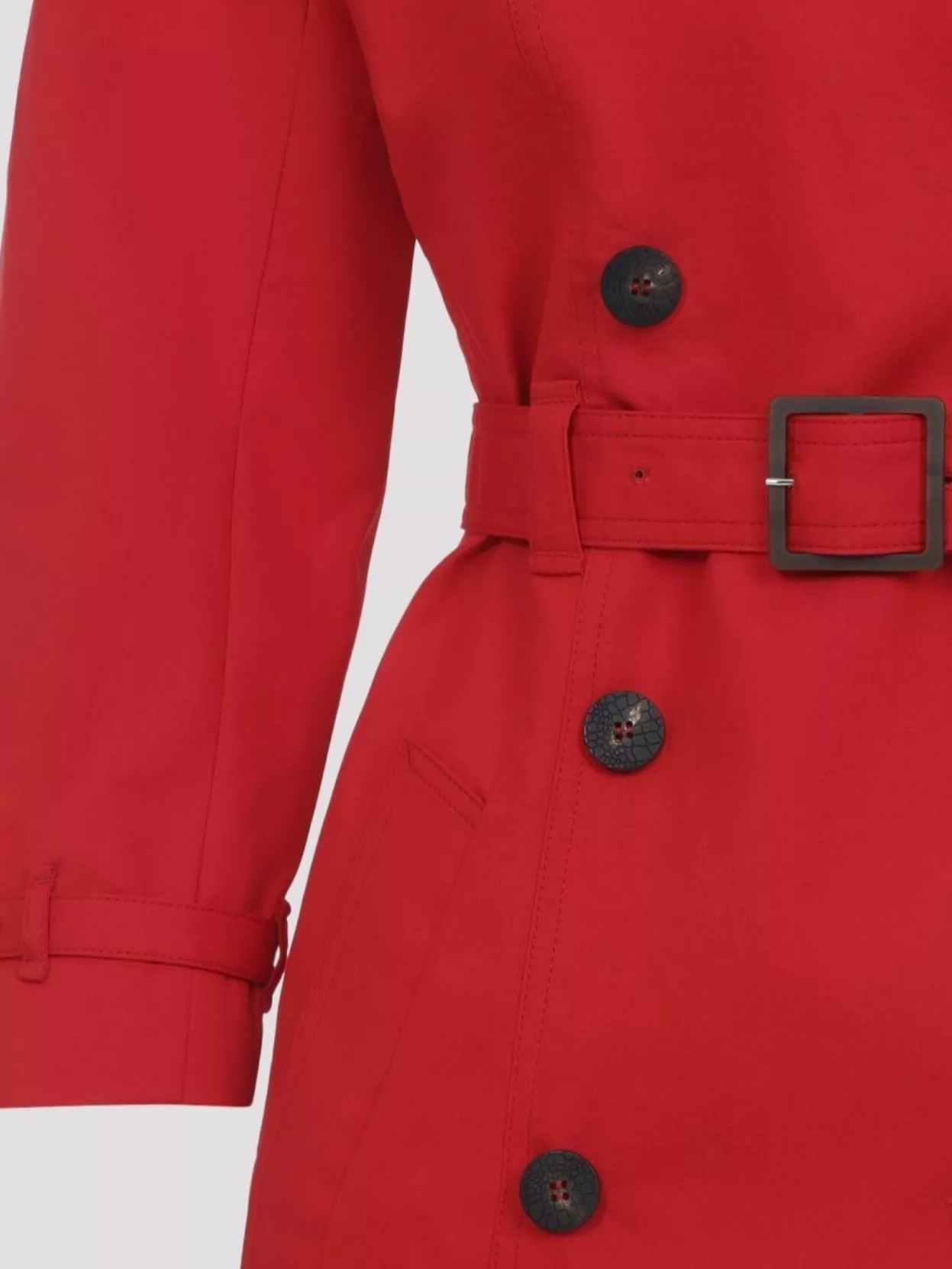 Jacquemus Double Breasted Belted Trench Coat In Red