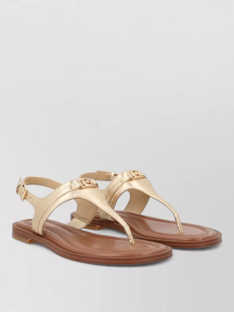 Michael Kors Leather Slide Sandals