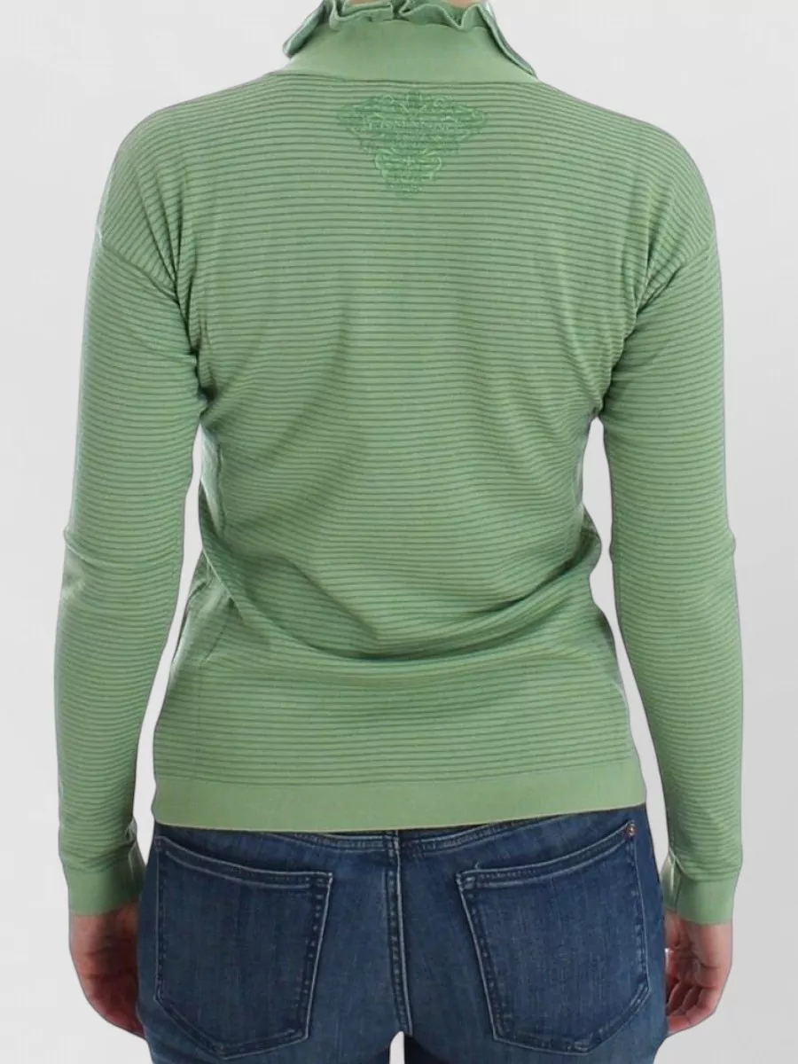 Ermanno Scervino Striped Long-Sleeve Sweater