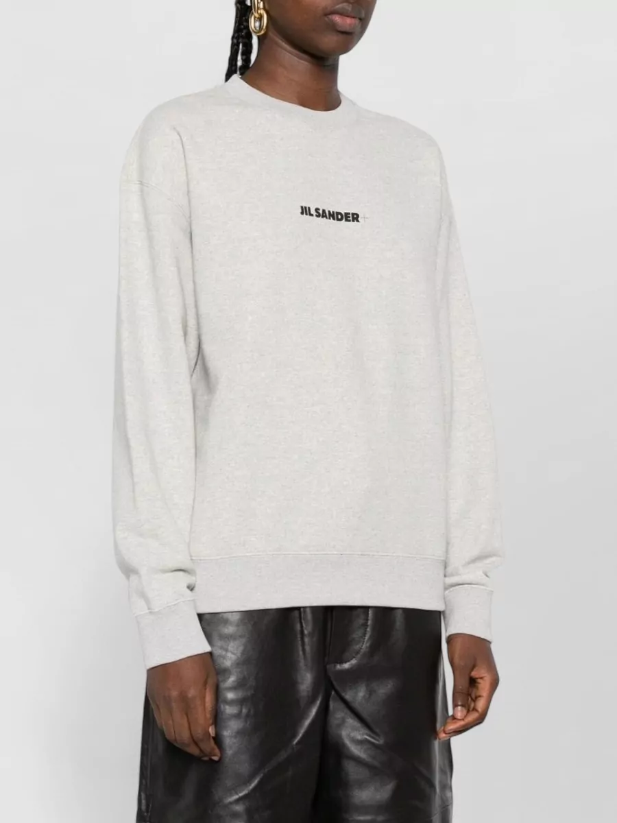Jil Sander Plus Cotton Logo-Embroidered Crewneck Sweatshirt