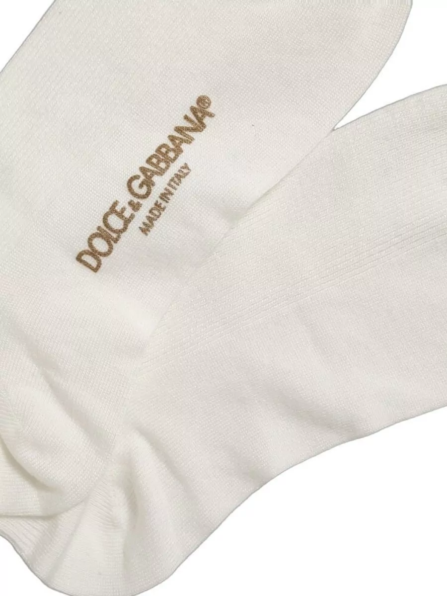 Dolce&Gabbana Crown Embroidery Knee High Socks
