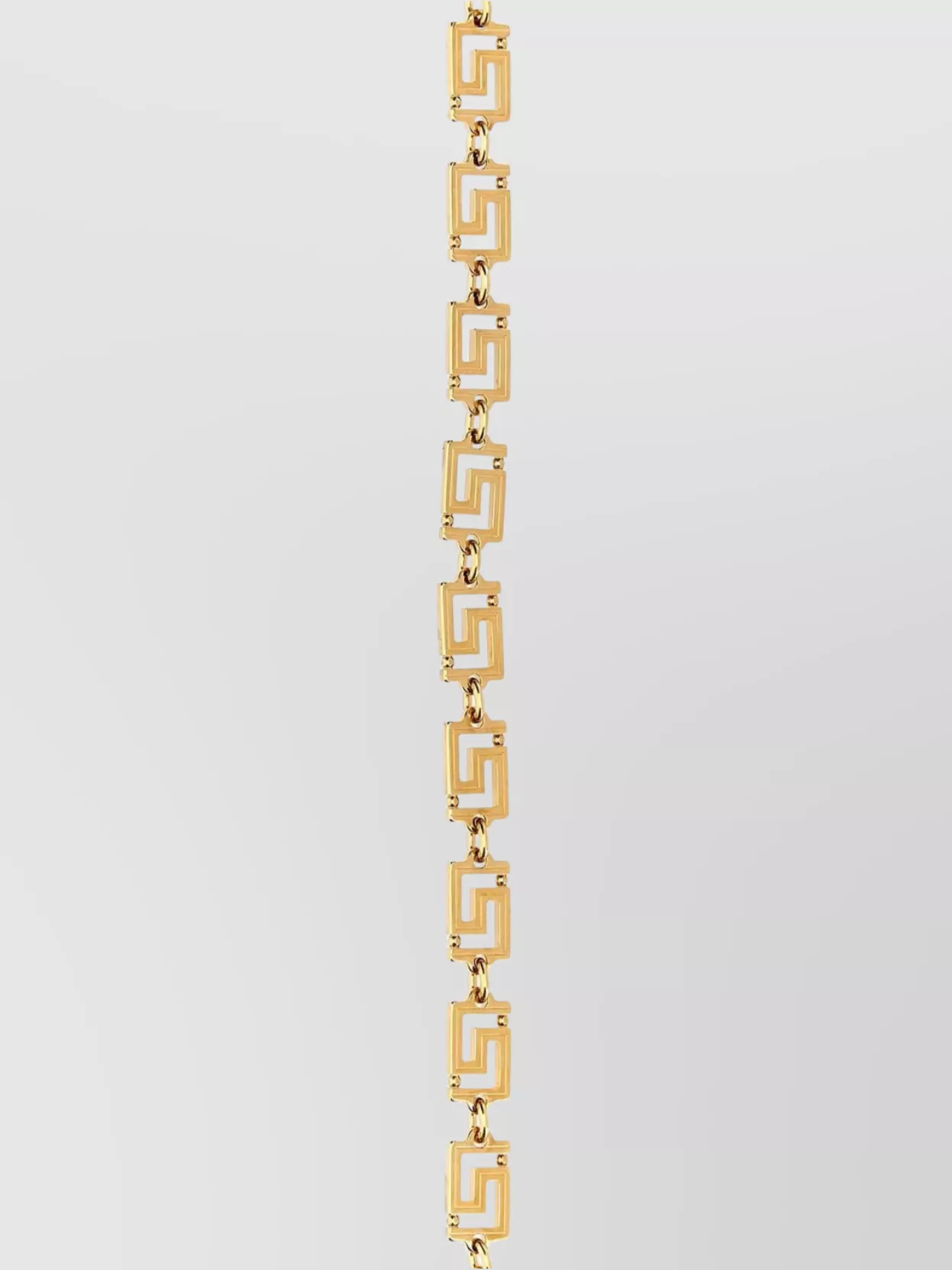 Versace Metal Chain Link Belt With Pendant Detail