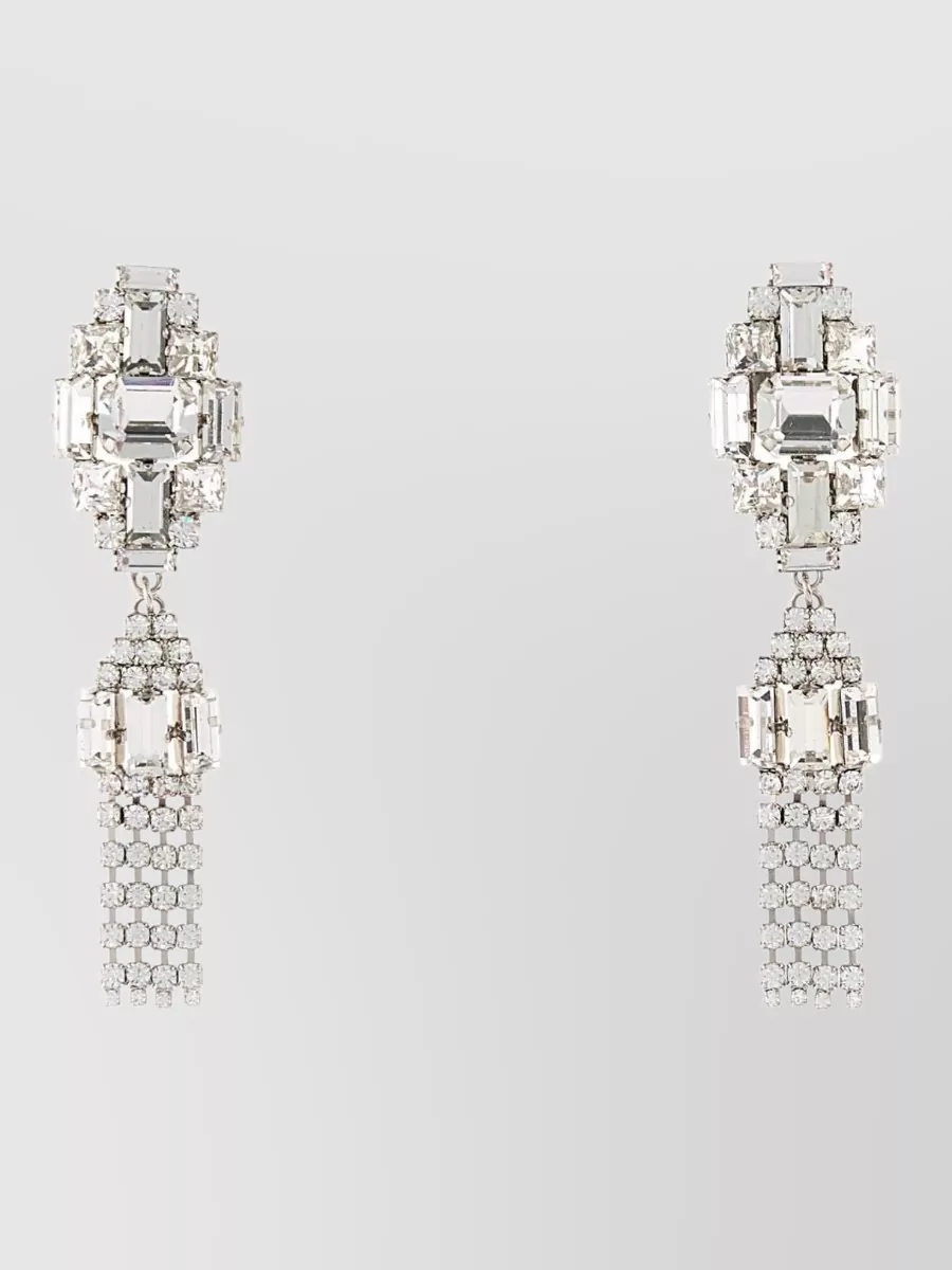 Alessandra Rich crystal-embellished drop earrings