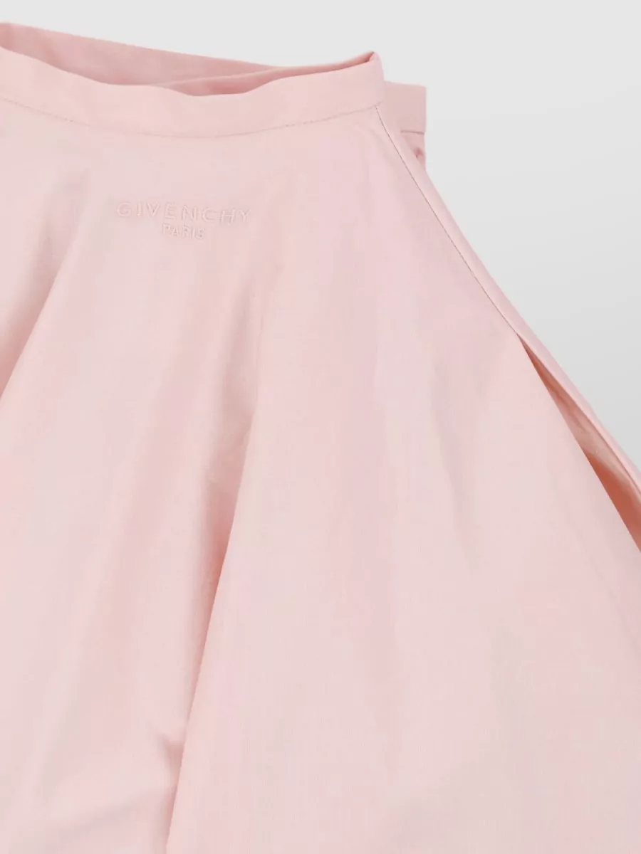 Givenchy Cotton Pleated A-Line Midi Skirt