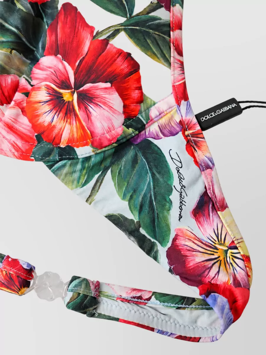 Dolce&Gabbana Floral-Print Bikini Top