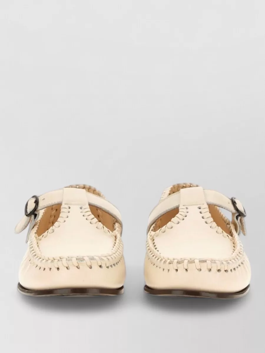 Hereu leather t-bar loafers