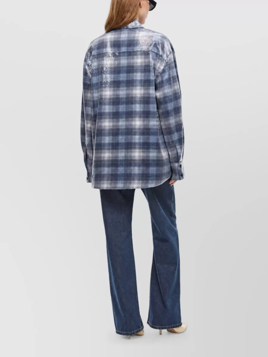 Pinko Patterned Stretch Cotton Shirt