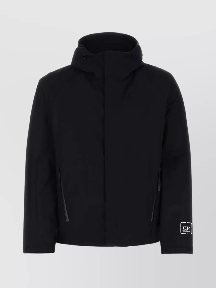 Shop C.p. Company Versatile Cotton Hooded Windbreaker In Black