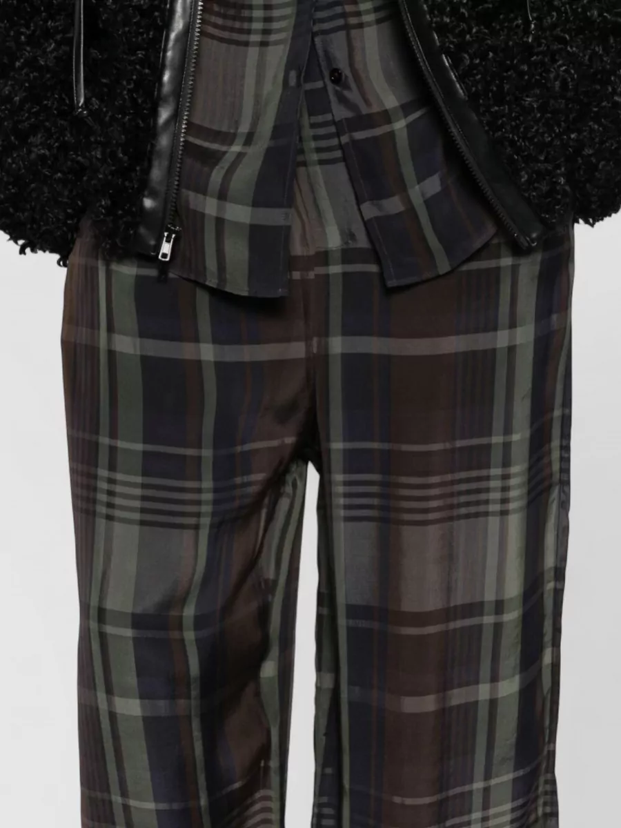 The Frankie Shop Checked Wide-Leg Trousers