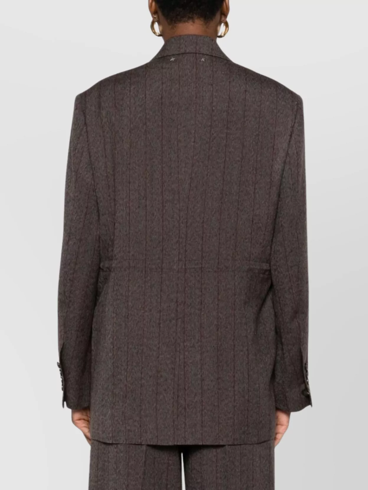 Golden Goose Double-breasted Wool Jacket Featuring Embellishments In Brown