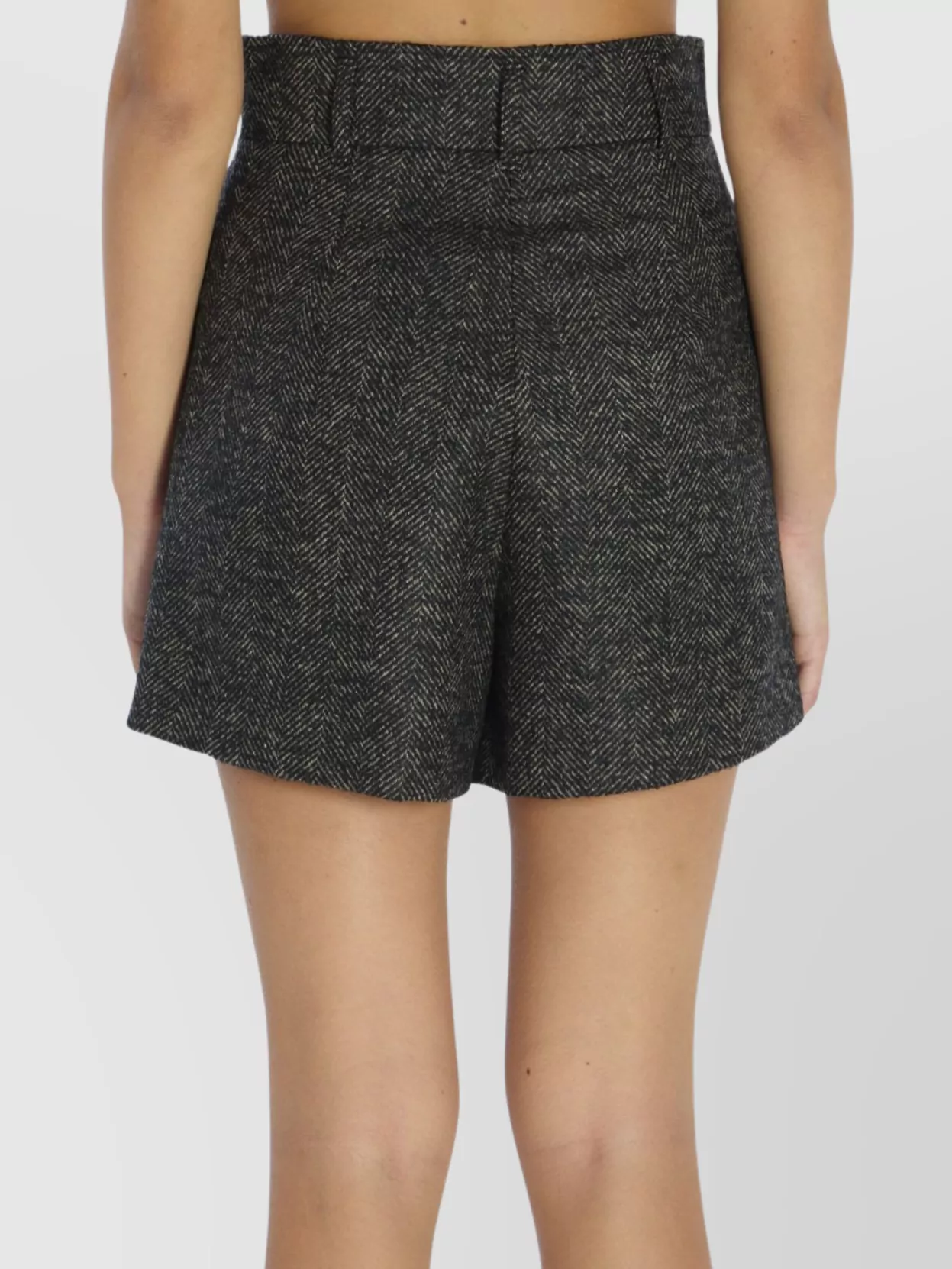 Max Mara Chevron Pattern High Waist Shorts