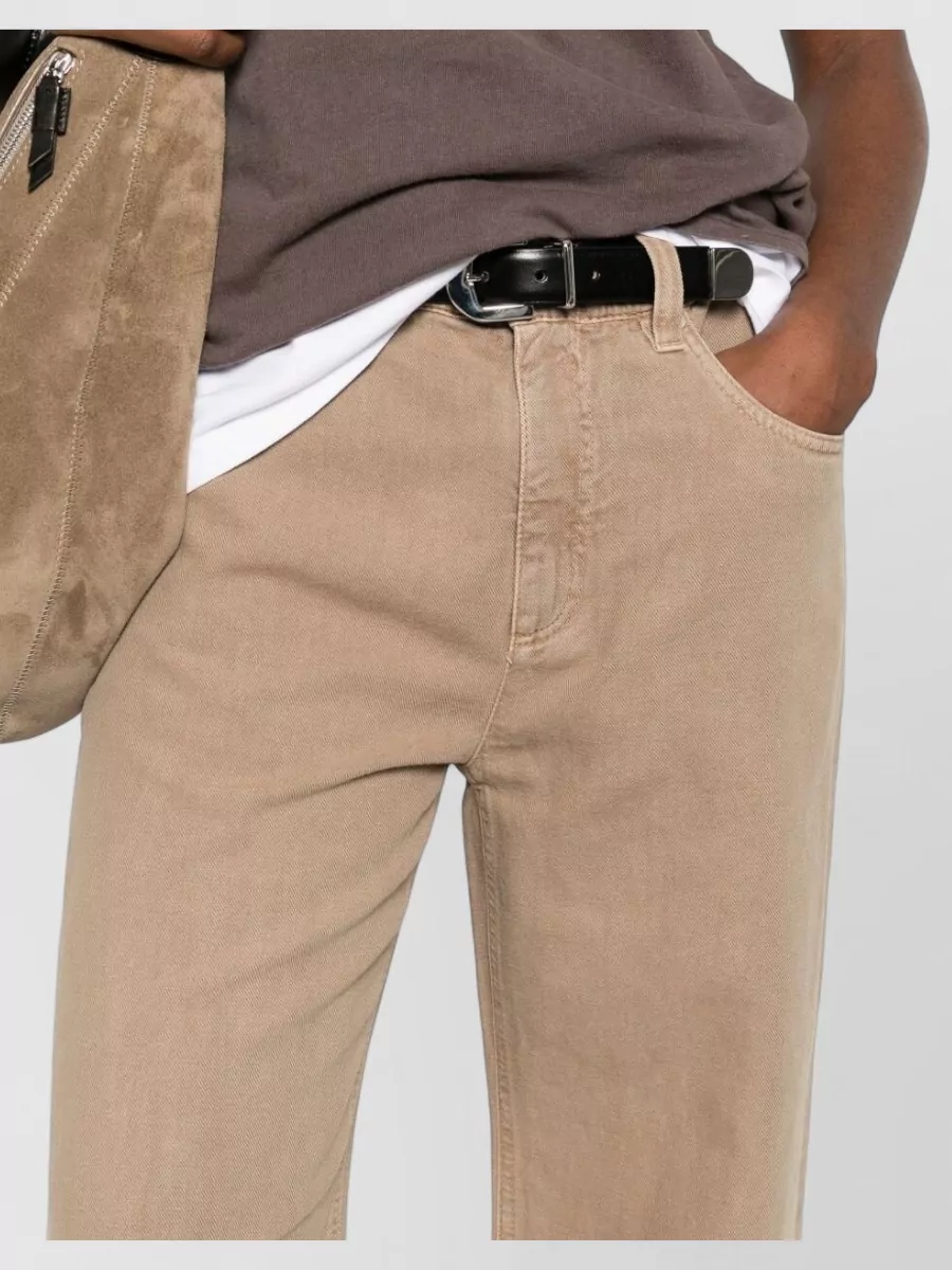 Brunello Cucinelli Cotton Linen Straight-Leg Trousers