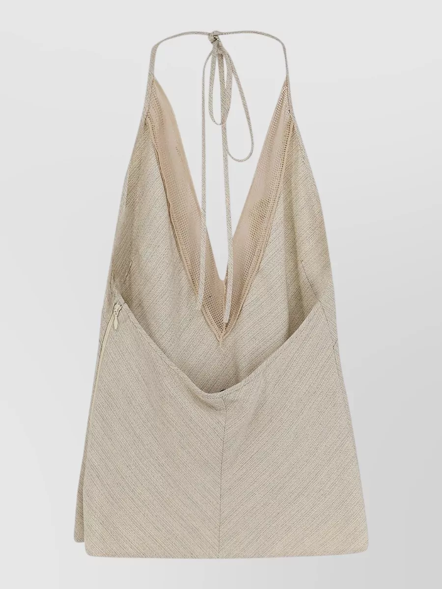 Alysi Viscose Linen V-Neck Short-Sleeve Blouse