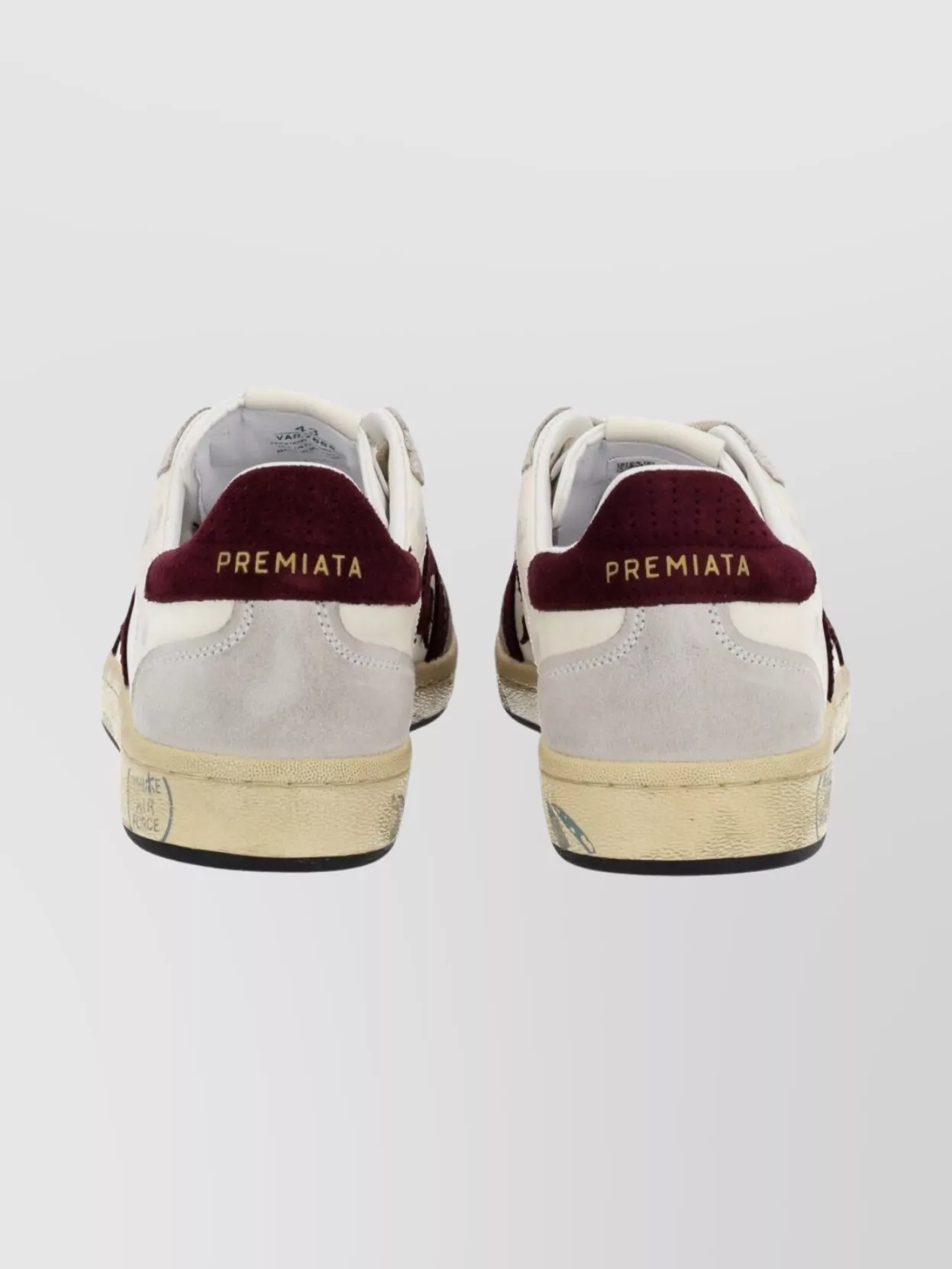 Premiata Sneakers With Contrast Heel Tab And Rubber Sole