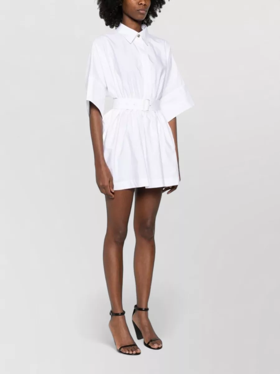 Givenchy Cotton Shirt Dress Short Belted Waist