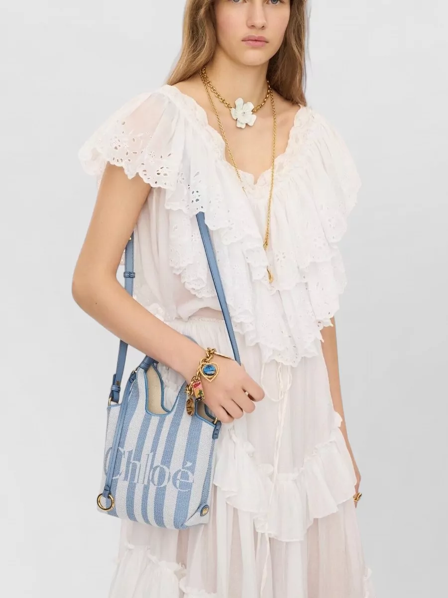 Chloé Woody Mini Cotton Tote Bag