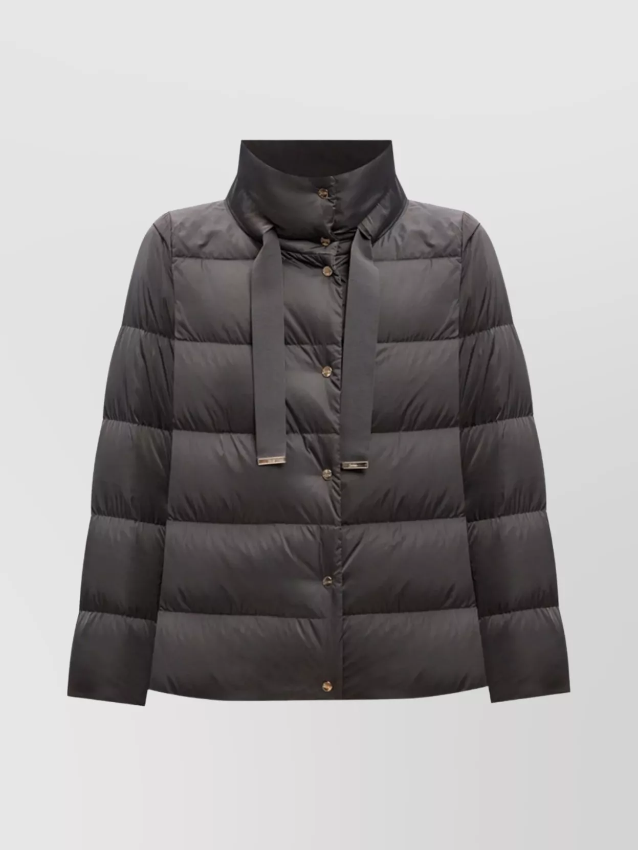 Herno Luxe Satin Padded Jacket With High Collar
