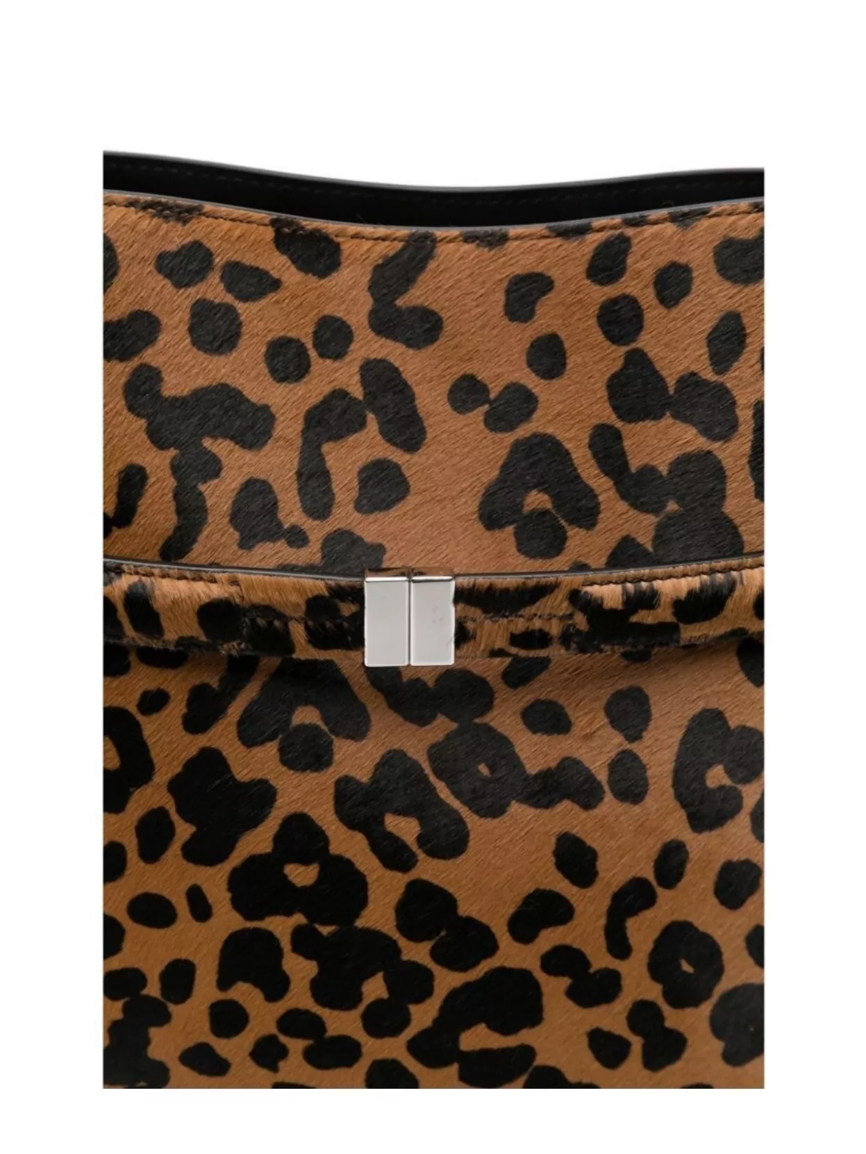 Totême Leopard Print Bucket Bag With Top Handle