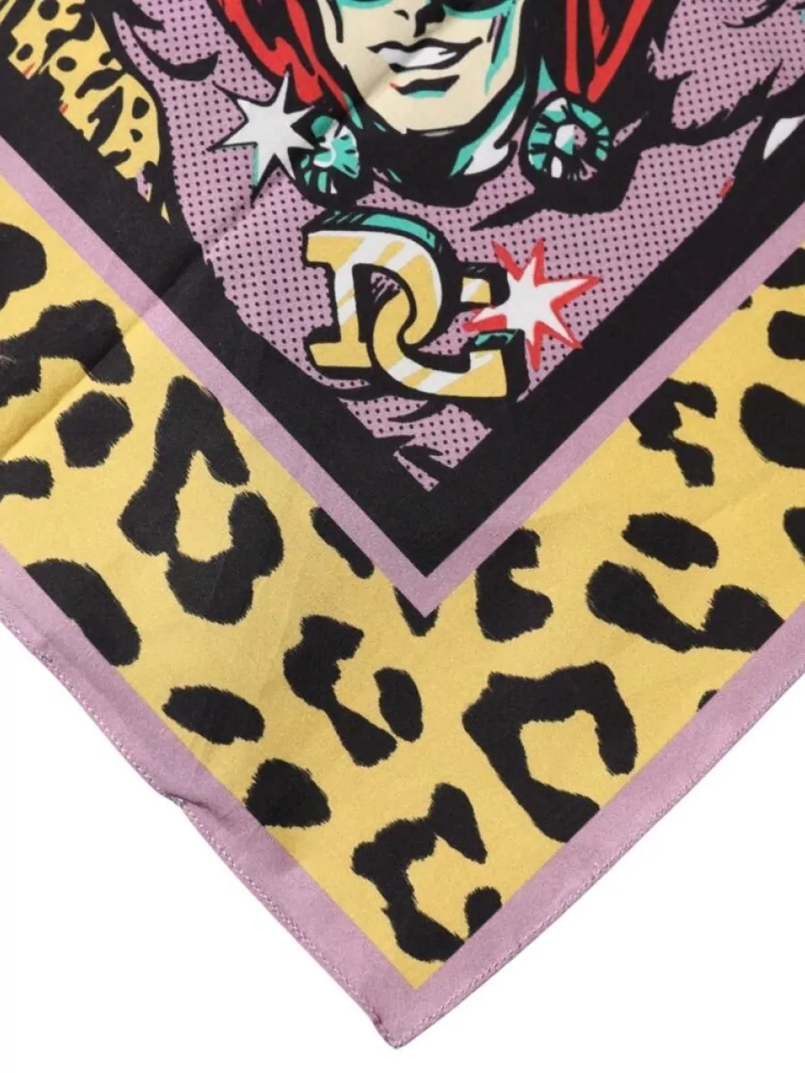 Dolce&Gabbana Cotton Printed Square Scarf