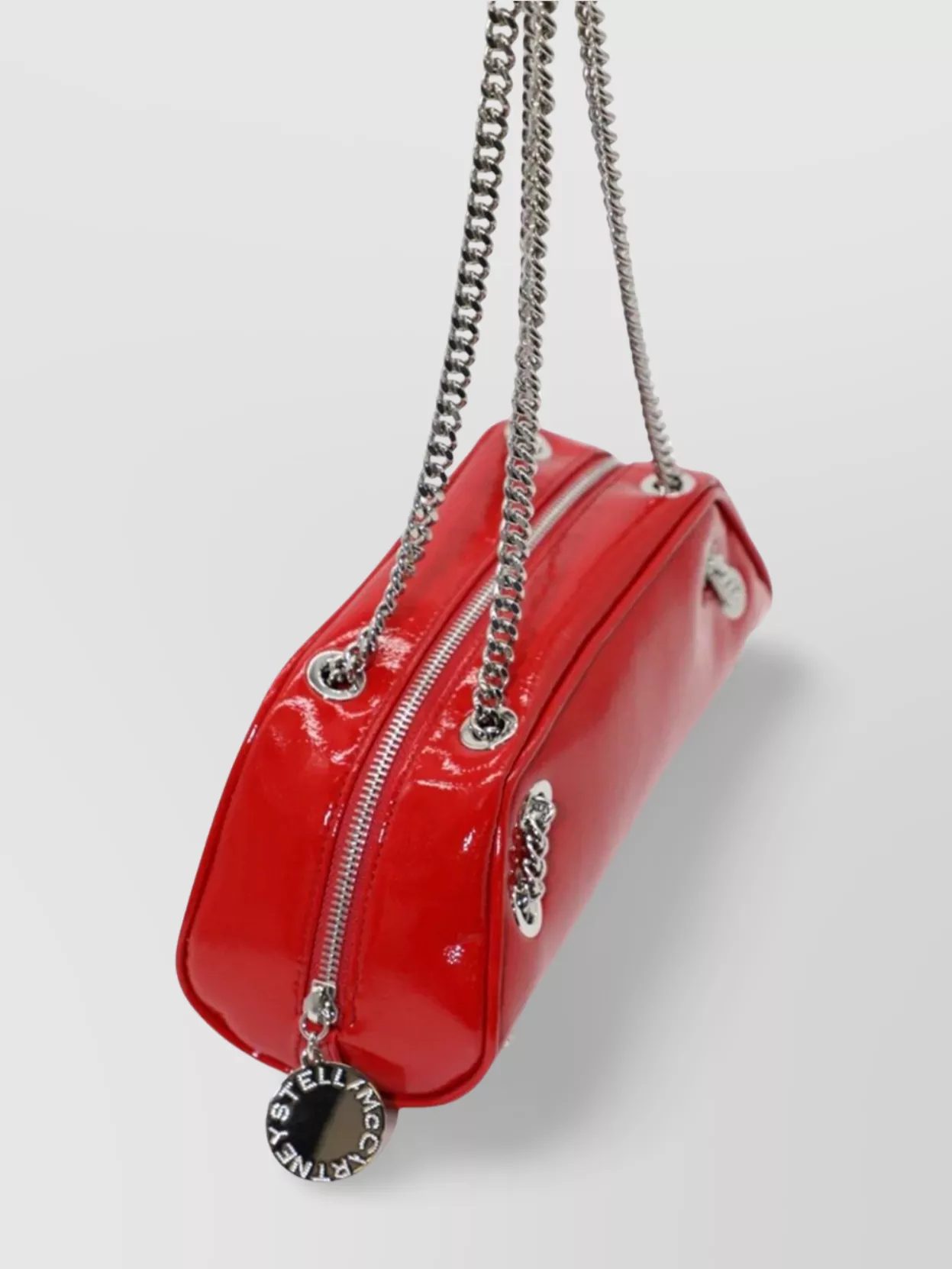 Stella Mccartney Small Bowling Bag Crinkled Patent Alter Mat