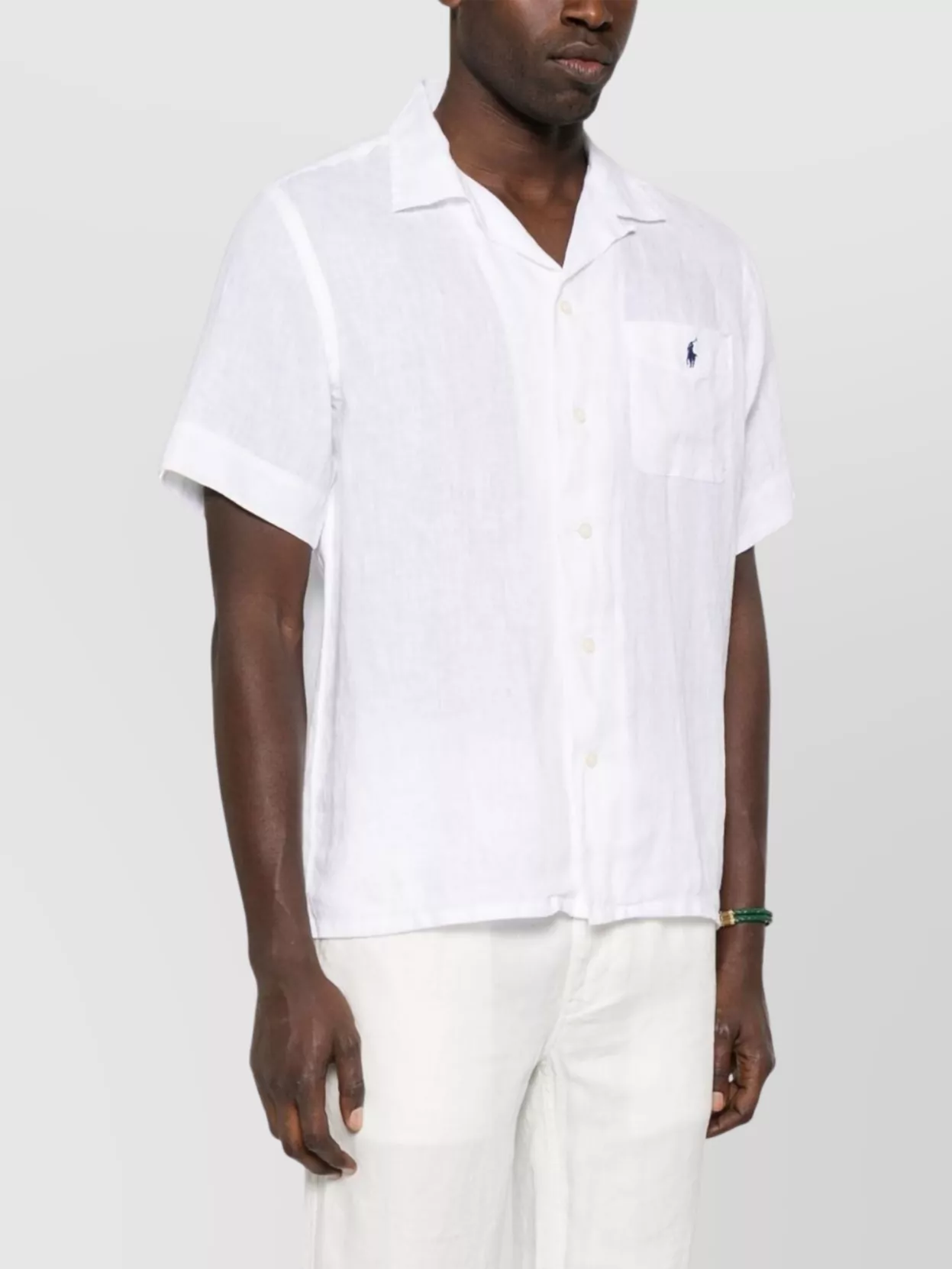 Ralph Lauren Logo Chest Pocket Shirt With Pleat Detail