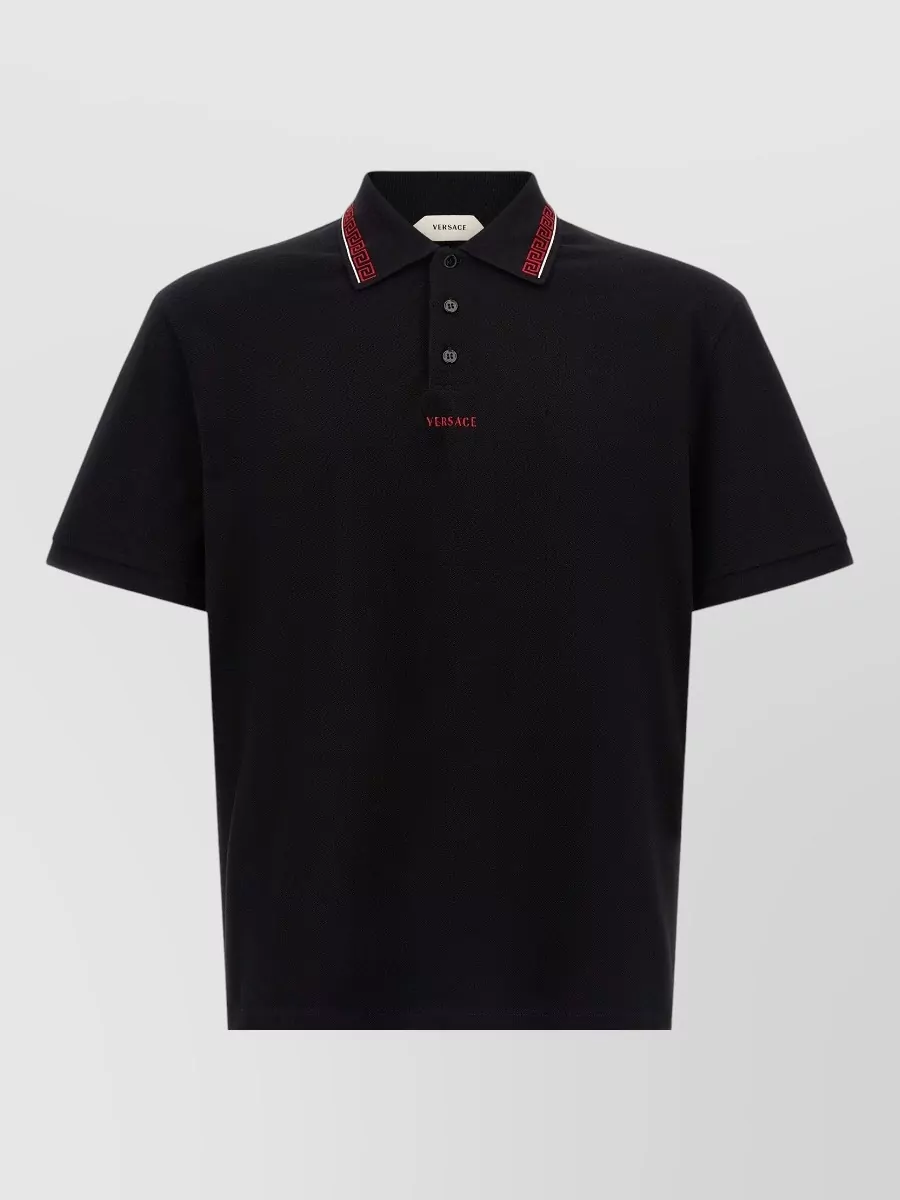 Versace cotton piqué short-sleeve polo shirt