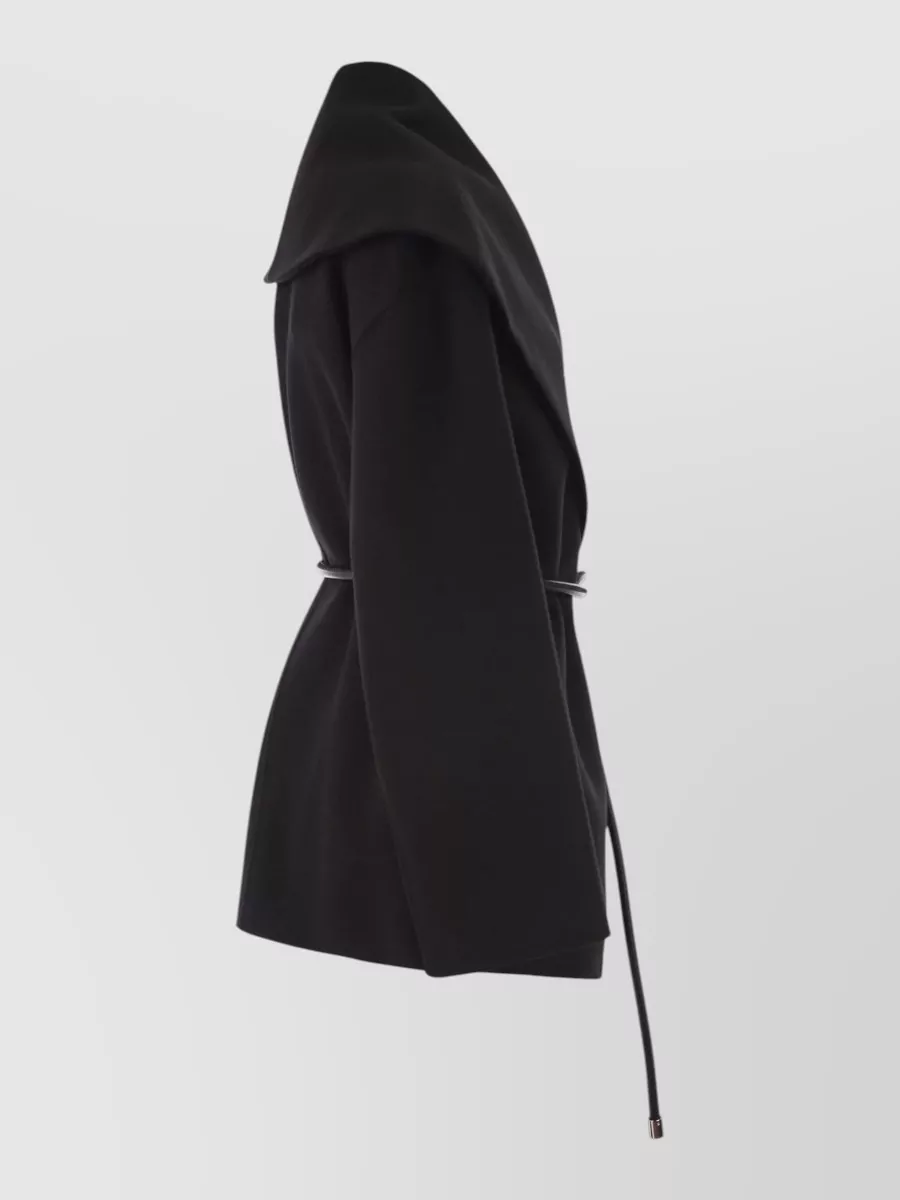 Sportmax Virgin Wool Belted Single-Breasted Coat