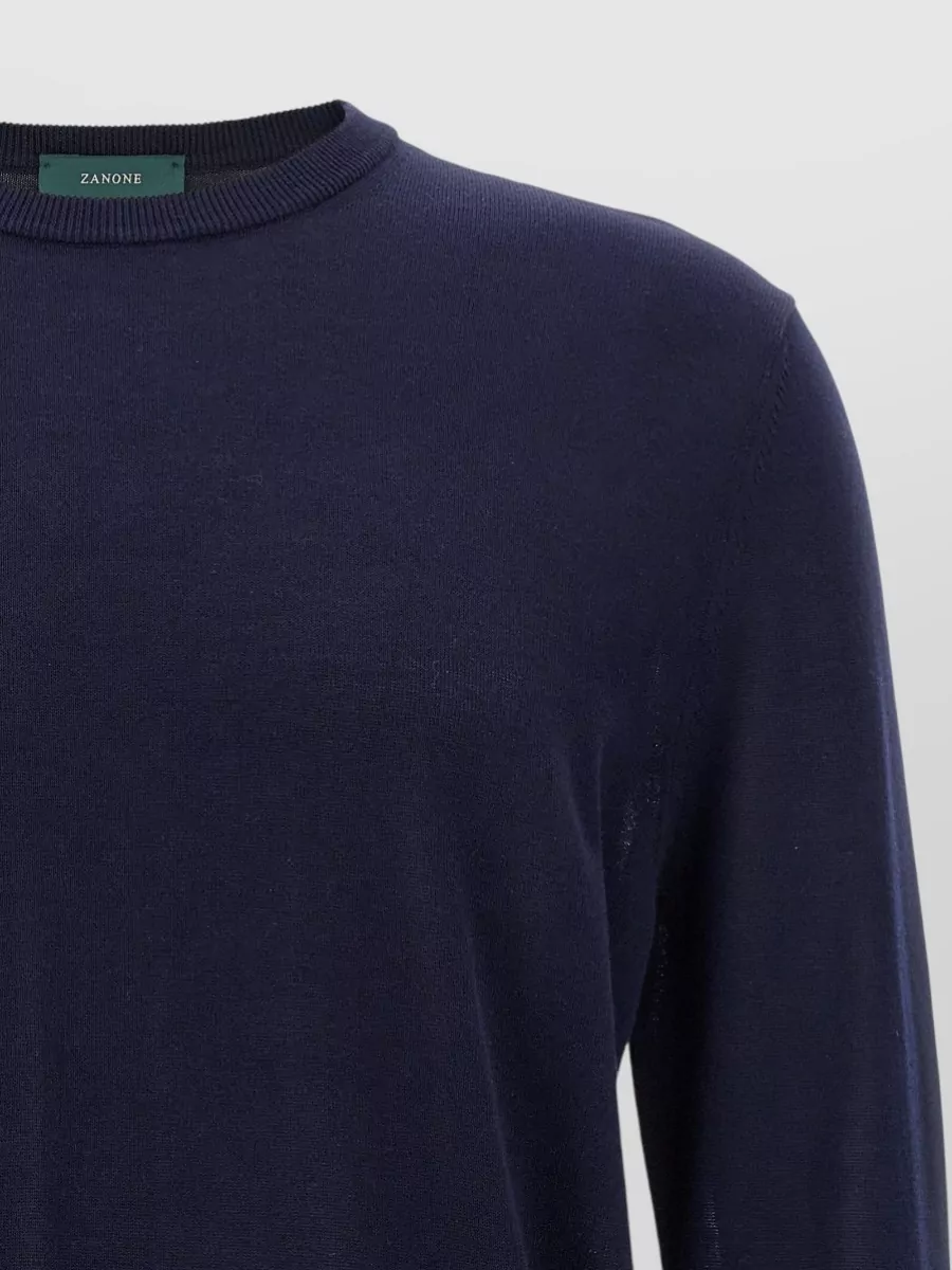 Zanone Cotton Crew Neck Long Sleeve Jumper
