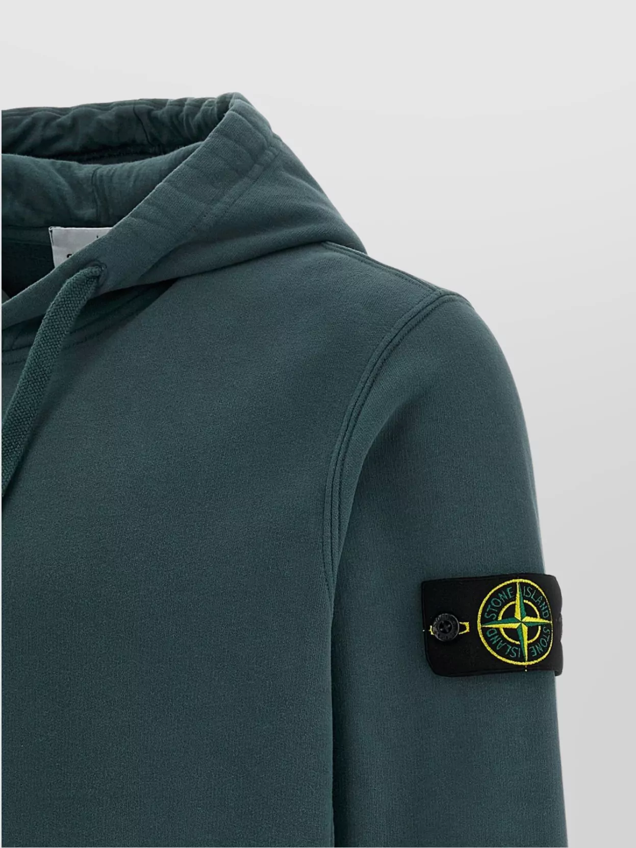 Stone Island Hoodie With Logo Badge And Pockets