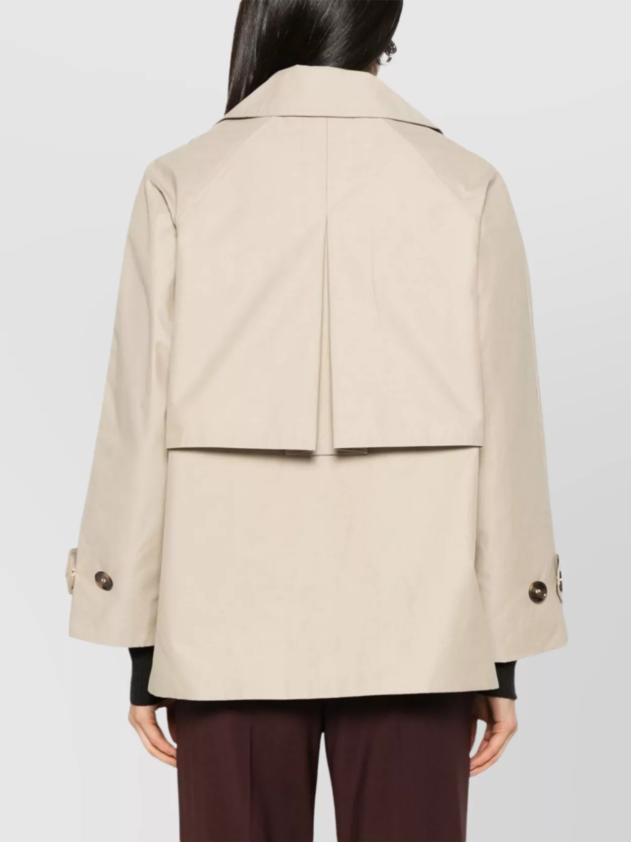 Barbour Maisy Double-breasted Jacket Front Pockets In Neutrals