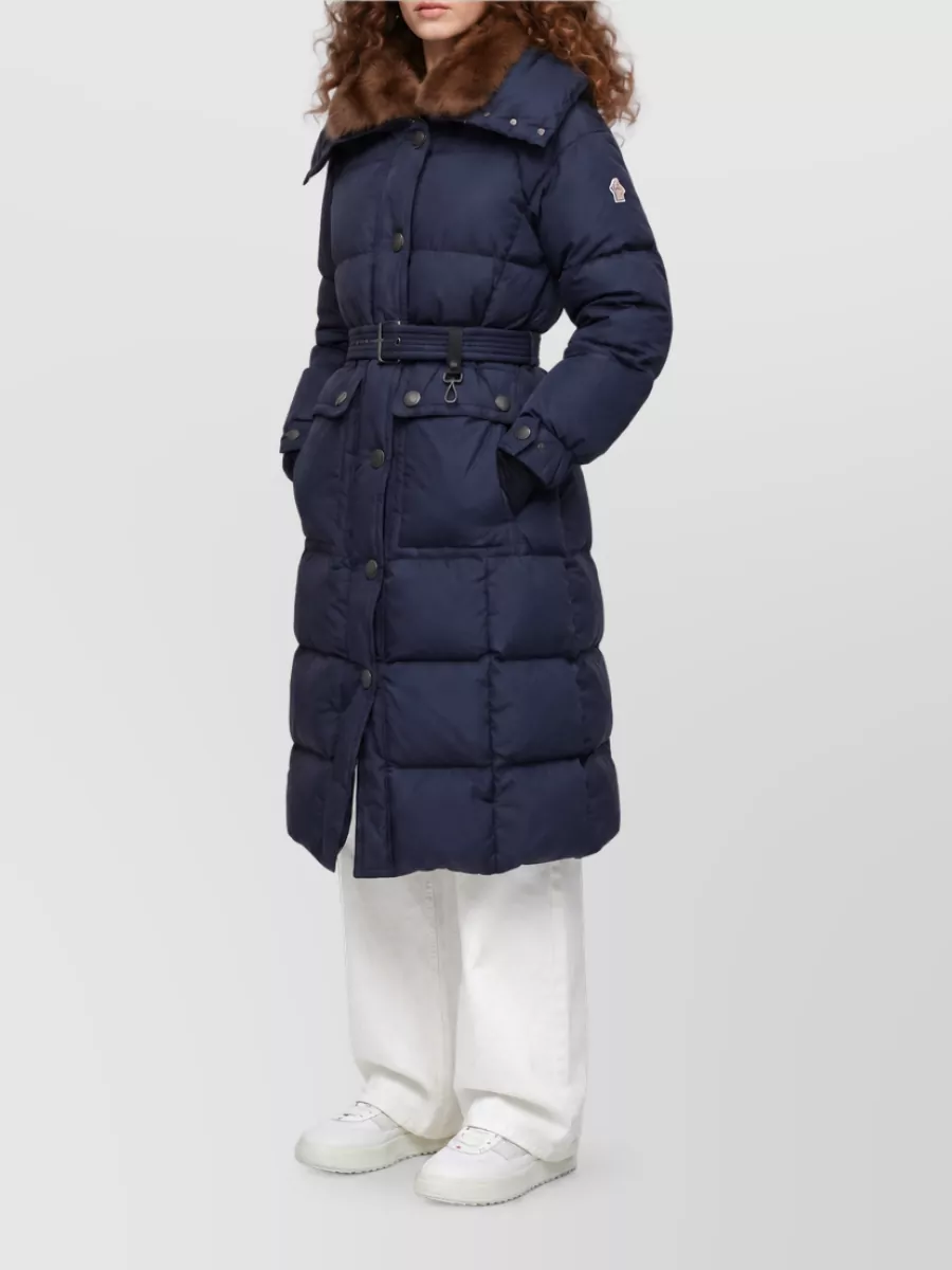 Moncler Grenoble Down Shearling Long Puffer Jacket
