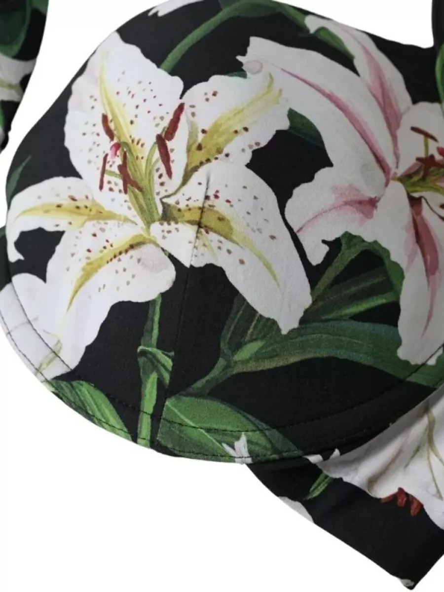 Dolce&Gabbana Floral-Print Halterneck Bikini Top