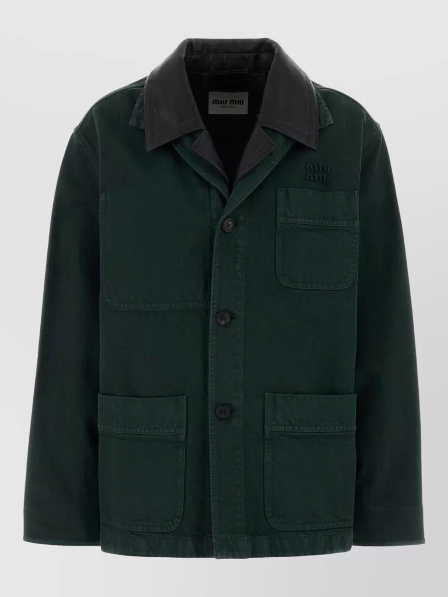 Miu Miu Denim single breasted coat