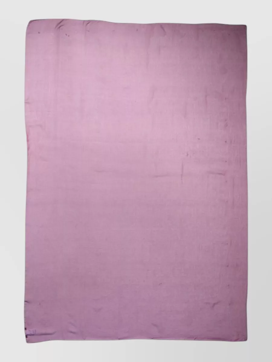 Dolce&Gabbana Silk ombre rectangle scarf — The sheer rose pink wrap softly echoes the floral embroidery and blush accents, giving a romantic layer of color without cluttering the clean sporty silhouette.