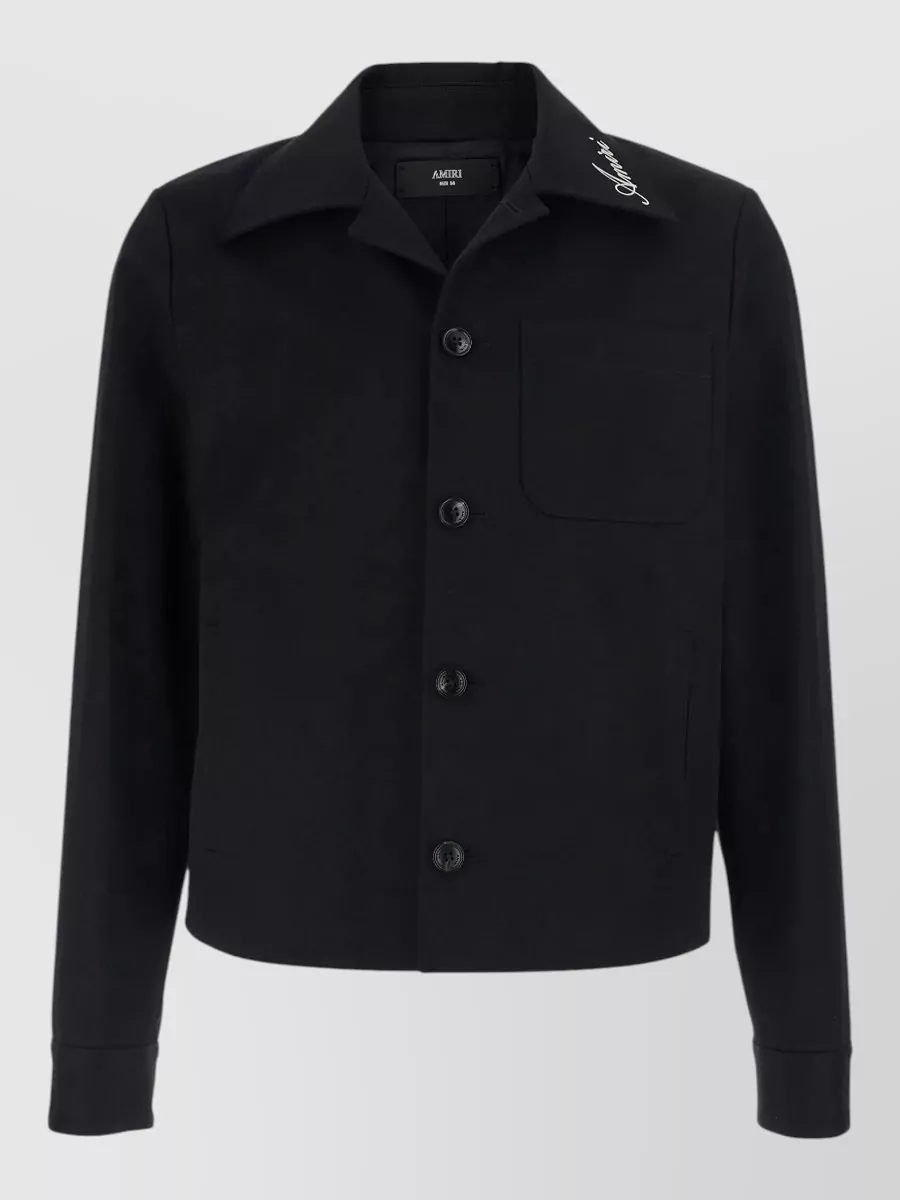 Amiri cotton relaxed-fit single-breasted jacket