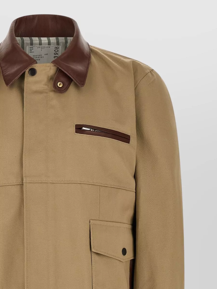 Sacai Cotton Single-Breasted Blouson Jacket