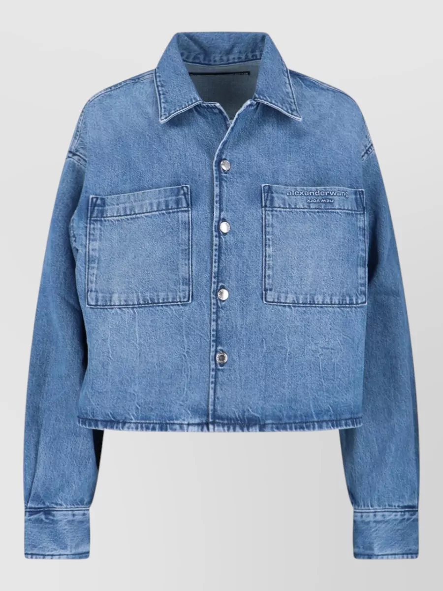 Alexander Wang denim cropped shirt jacket