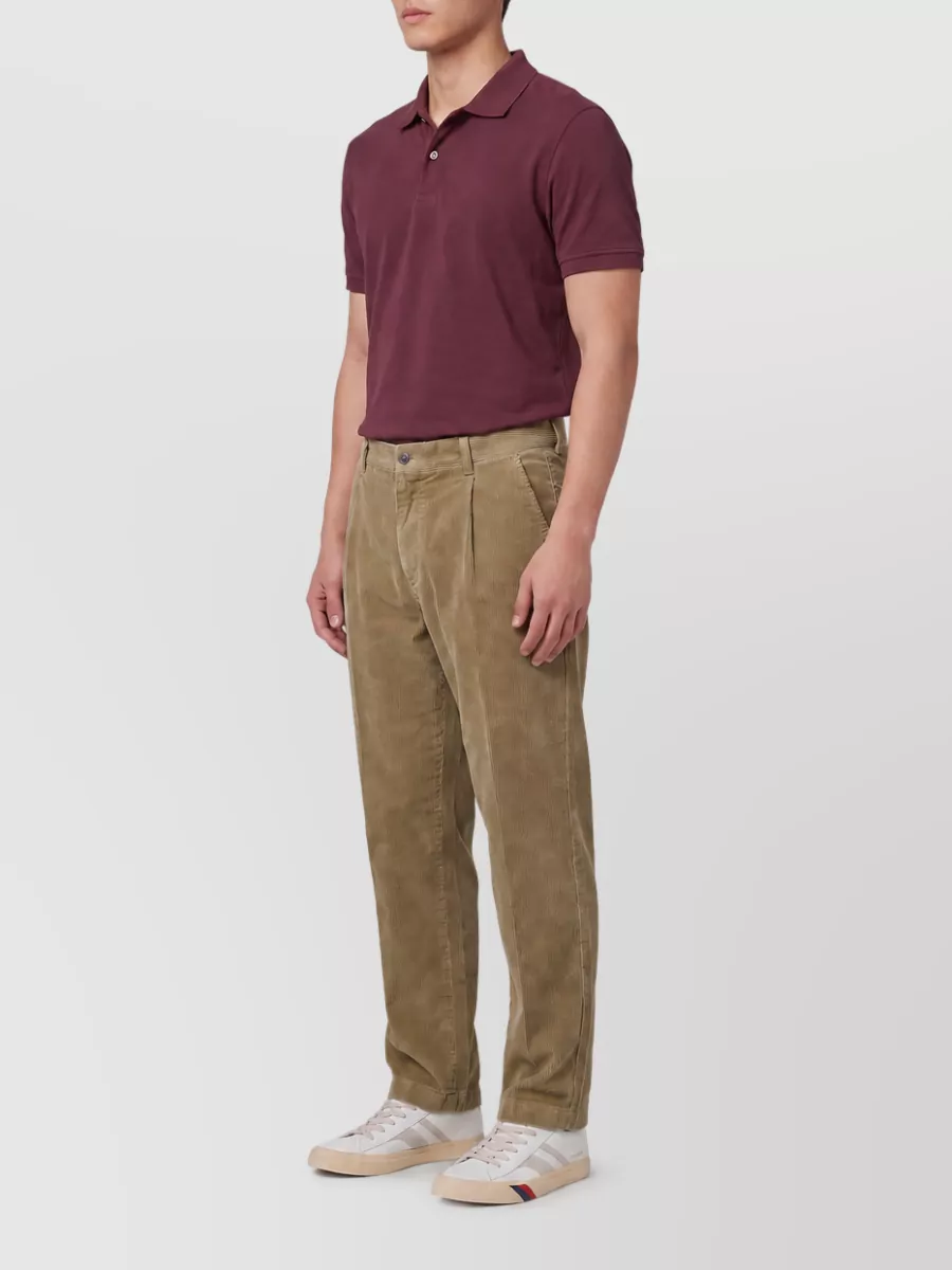 Barena Corduroy Pleated Mid-Rise Cropped Carrot-Leg Trousers
