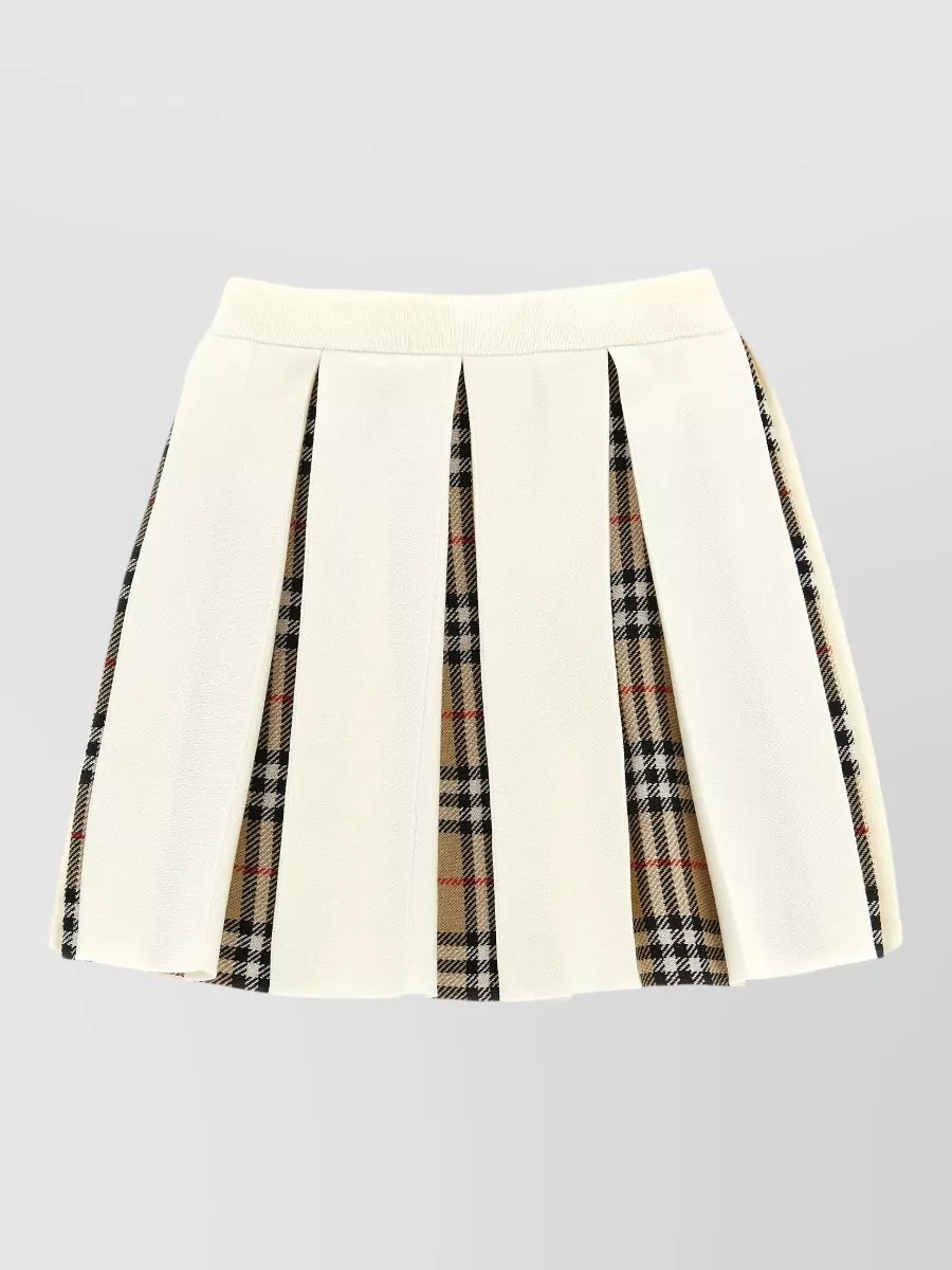 Burberry Wool Pleated Midi Skirt