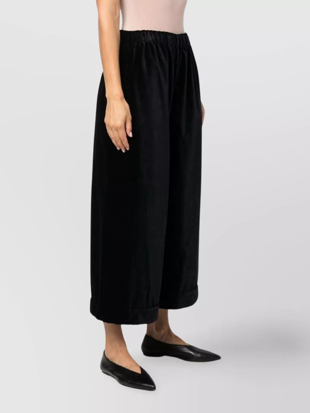 Daniela Gregis Soft Cotton Velvet Cropped Trousers