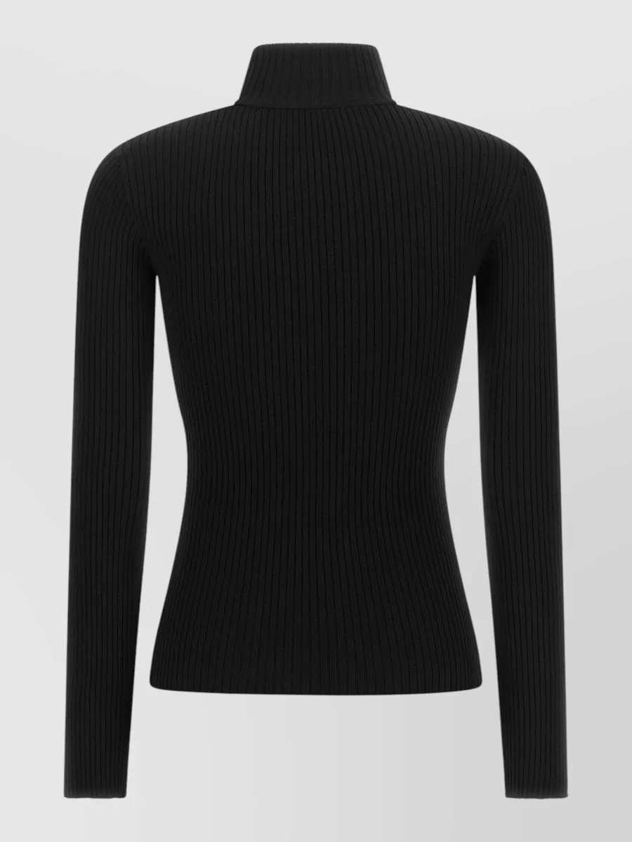 Courrèges Ribbed Cutout High-Neck Sweater