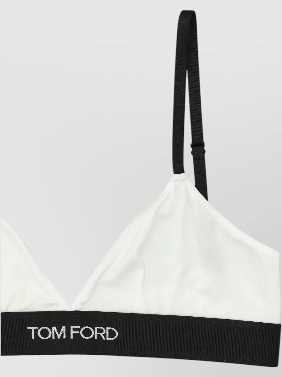 Tom Ford Bralette Logo Design Adjustable Straps Elastic Band
