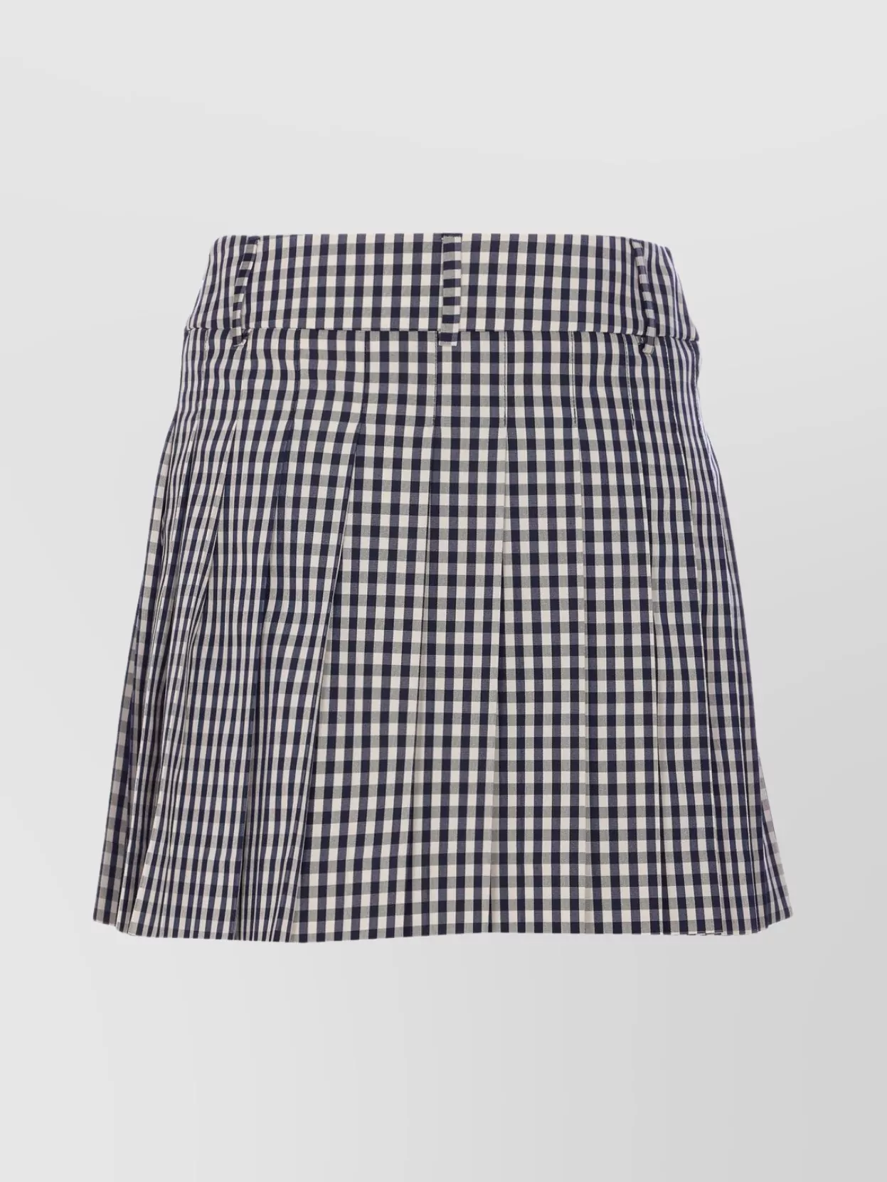 LIU •JO SKIRT WITH BELT LOOPS AND CHECK MOTIF