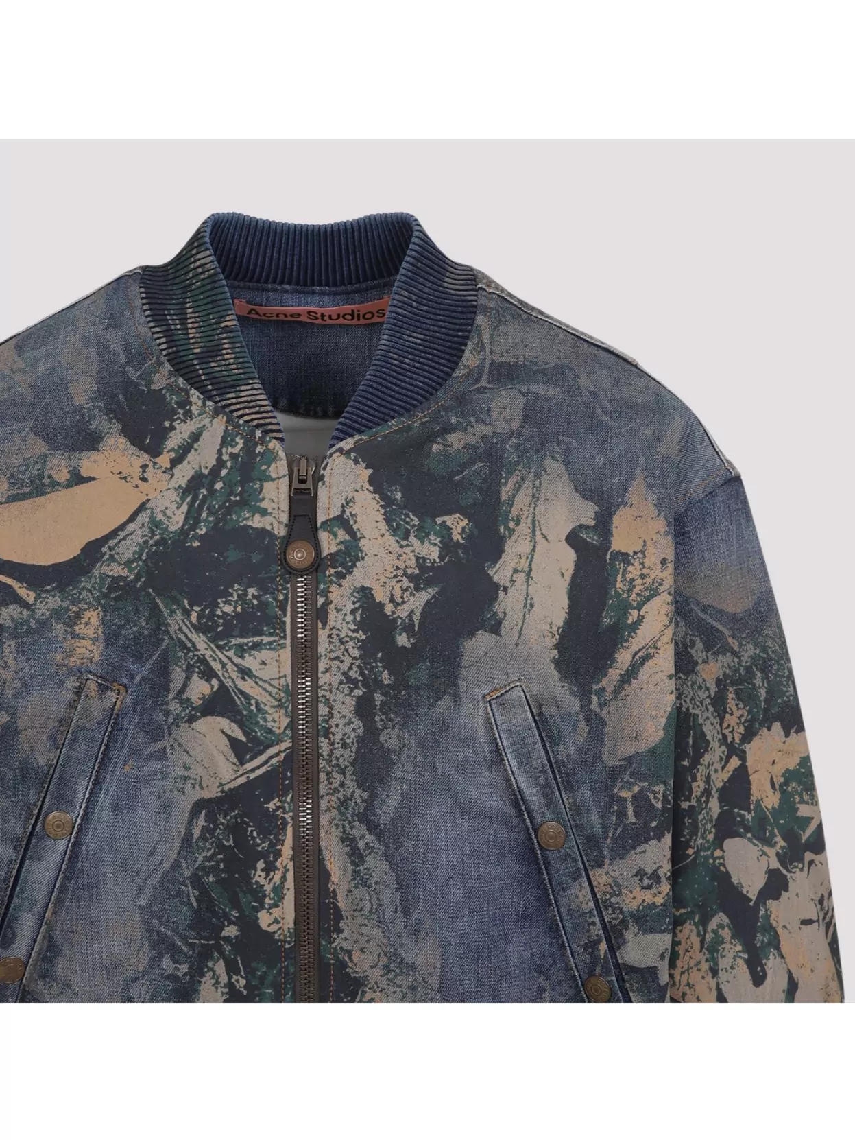 Acne Studios Cotton Bomber Jacket Graphic Pattern