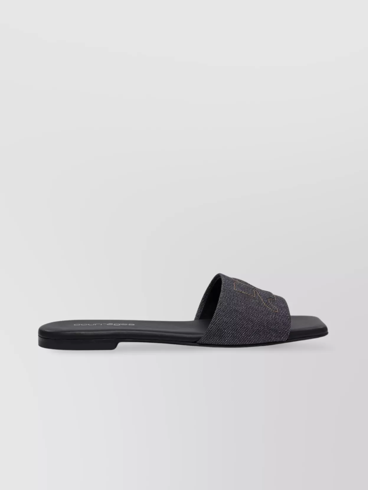 Courrèges Square Toe Flat Sole Open Sandals